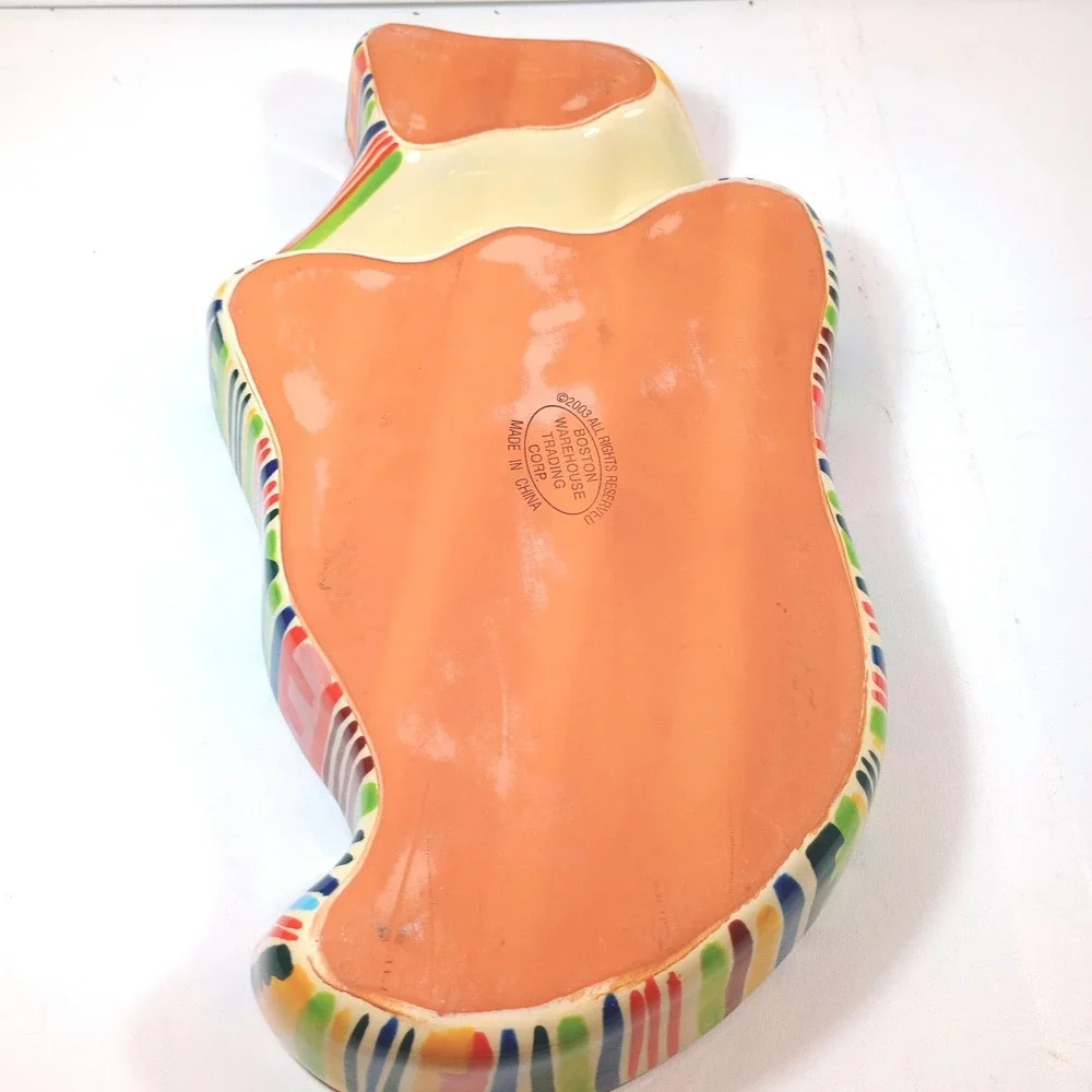 Boston Warehouse Chili Pepper Divided Serving Dish Orange Multi Good Southwest